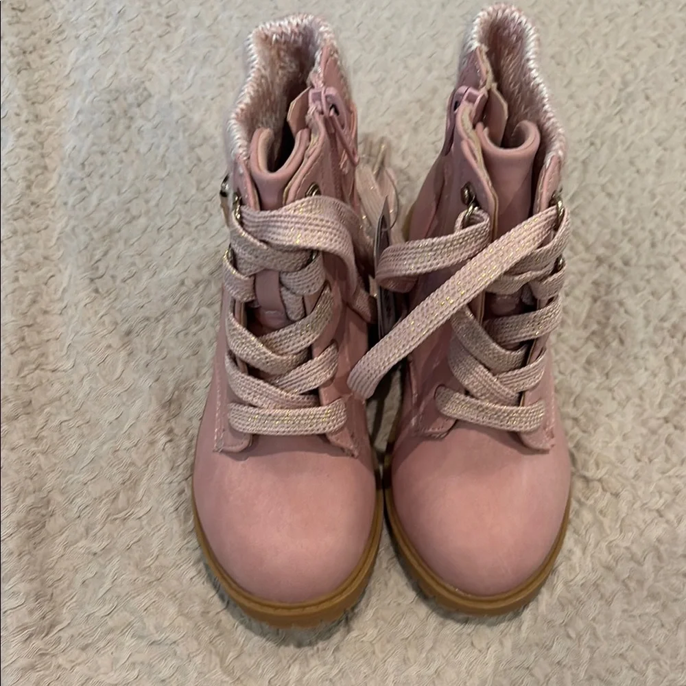 Freya Pink Boots with Chunky Sole and Buckle - Picture 4 of 4